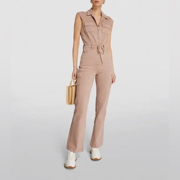 Paige Sloane Belted Utility Jumpsuit in Vintage Mauve Dune – Size 4 | NWT - Picture 5 of 10